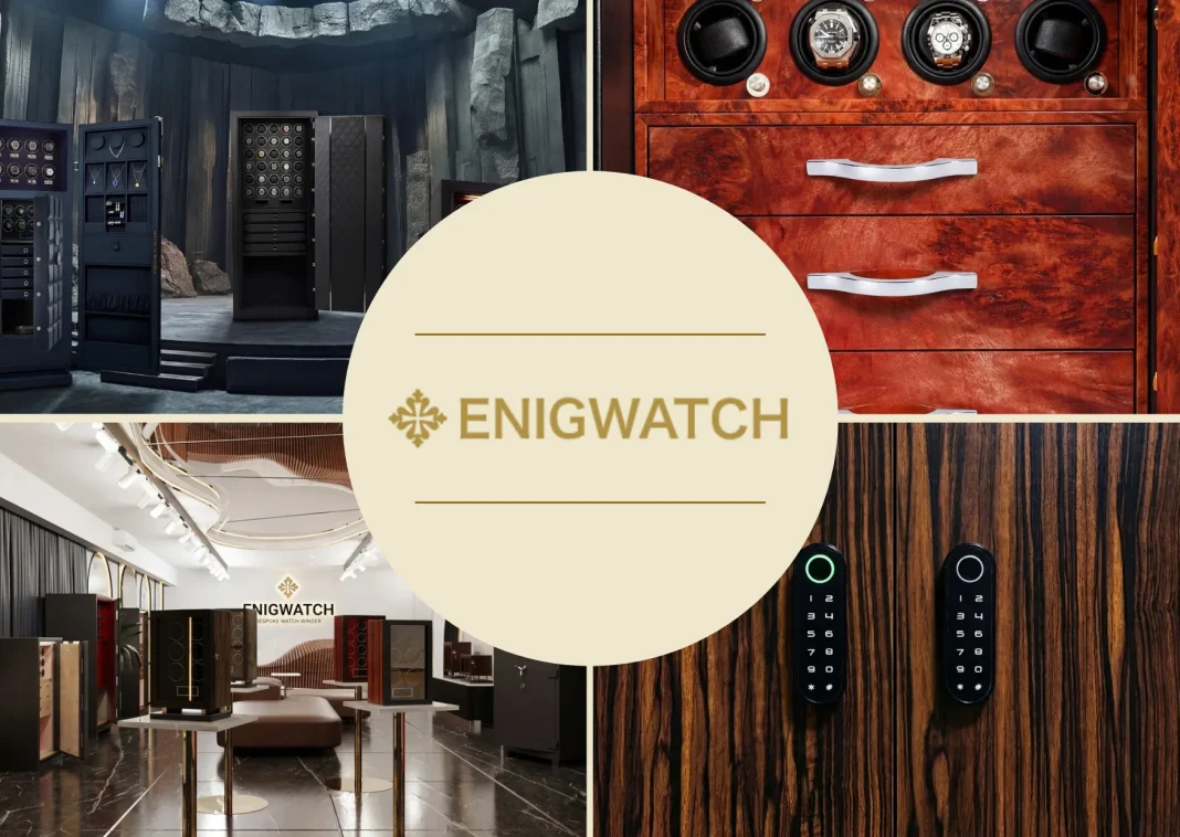 Secure and Stylish Nappa Leather Watch Safe for Luxury Timepiece Storage